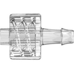 Male Luer Lock to Tube Connection 3,2mm (1/8"), Straight, PC (Polycarbonate), Clear