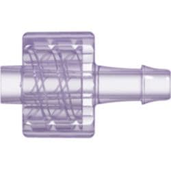 Male Luer Lock to Tube Connection 3,2mm (1/8"), Straight, PC (Polycarbonate) - Radiostable, Clear