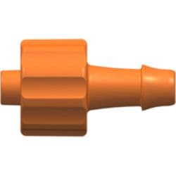 Male Luer Lock to Tube Connection 4,0mm (5/32"), Straight, PA (Polyamide), Orange