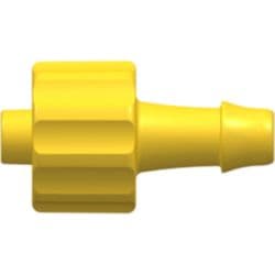 Male Luer Lock to Tube Connection 4,0mm (5/32"), Straight, PA (Polyamide), Yellow