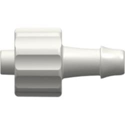 Male Luer Lock to Tube Connection 4,0mm (5/32"), Straight, PA (Polyamide), White