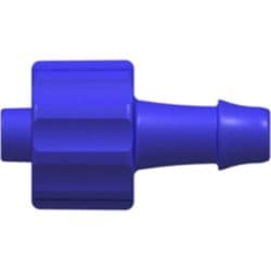 Male Luer Lock to Tube Connection 4,0mm (5/32"), Straight, PA (Polyamide), Blue