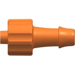 Male Luer Lock to Tube Connection 4,8mm (3/16"), Straight, PA (Polyamide), Orange