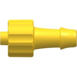 Male Luer Lock to Tube Connection 4,8mm (3/16"), Straight, PA (Polyamide), Yellow