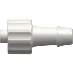 Male Luer Lock to Tube Connection 4,8mm (3/16"), Straight, PA (Polyamide), White