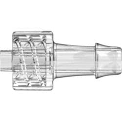 Male Luer Lock to Tube Connection 4,8mm (3/16"), Straight, PC (Polycarbonate), Clear