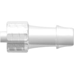 Male Luer Lock to Tube Connection 6,4mm (1/4"), Straight, PP (Polypropylene) - Animal Free, Natural