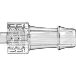 Male Luer Lock to Tube Connection 6,4mm (1/4"), Straight, PC (Polycarbonate), Clear