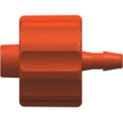 Male Luer Lock to Tube Connection 1,6mm (1/16"), Straight, PA (Polyamide), Red