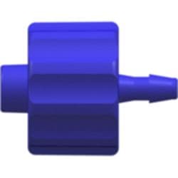 Male Luer Lock to Tube Connection 1,6mm (1/16"), Straight, PA (Polyamide), Blue