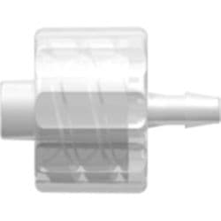 Male Luer Lock to Tube Connection 1,6mm (1/16"), Straight, PP (Polypropylene) - Animal Free, Natural