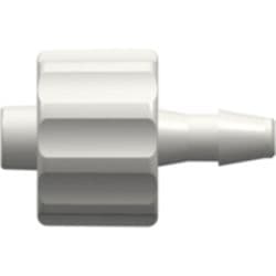 Male Luer Lock to Tube Connection 2,4mm (3/32"), Straight, PA (Polyamide), White