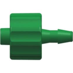 Male Luer Lock to Tube Connection 2,4mm (3/32"), Straight, PA (Polyamide), Green