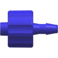 Male Luer Lock to Tube Connection 2,4mm (3/32"), Straight, PA (Polyamide), Blue