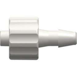 Male Luer Lock to Tube Connection 3,2mm (1/8"), Straight, PA (Polyamide), White