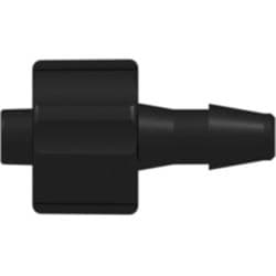 Male Luer Lock to Tube Connection 3,2mm (1/8"), Straight, PA (Polyamide), Black