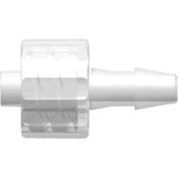 Male Luer Lock to Tube Connection 3,2mm (1/8"), Straight, PP (Polypropylene) - Animal Free, Natural