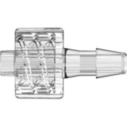 Male Luer Lock to Tube Connection 3,2mm (1/8"), Straight, PC (Polycarbonate), Clear