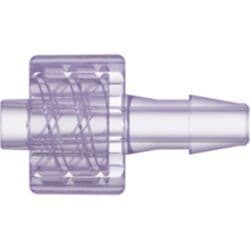 Male Luer Lock to Tube Connection 3,2mm (1/8"), Straight, PC (Polycarbonate) - Radiostable, Clear