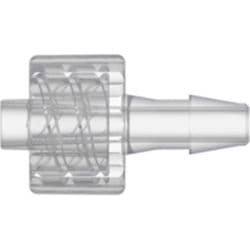 Male Luer Lock to Tube Connection 3,2mm (1/8"), Straight, Kynar PVDF, Natural