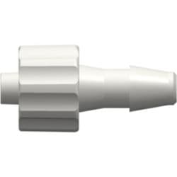 Male Luer Lock to Tube Connection 4,0mm (5/32"), Straight, PA (Polyamide), White