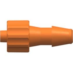 Male Luer Lock to Tube Connection 4,8mm (3/16"), Straight, PA (Polyamide), Orange