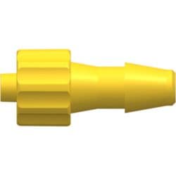 Male Luer Lock to Tube Connection 4,8mm (3/16"), Straight, PA (Polyamide), Yellow