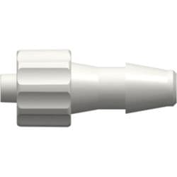 Male Luer Lock to Tube Connection 4,8mm (3/16"), Straight, PA (Polyamide), White