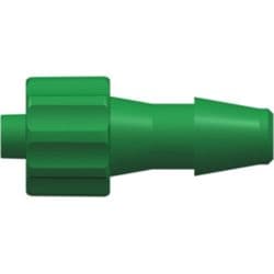 Male Luer Lock to Tube Connection 4,8mm (3/16"), Straight, PA (Polyamide), Green