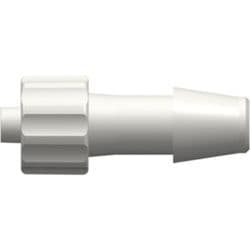 Male Luer Lock to Tube Connection 6,4mm (1/4"), Straight, PA (Polyamide), White