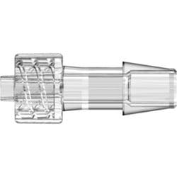 Male Luer Lock to Tube Connection 6,4mm (1/4"), Straight, PC (Polycarbonate), Clear