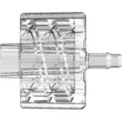 Male Luer Lock to Tube Connection 1,6mm (1/16"), Straight, PC (Polycarbonate), Clear