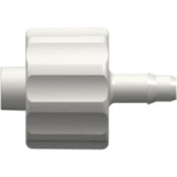 Male Luer Lock to Tube Connection 2,4mm (3/32"), Straight, PA (Polyamide), White