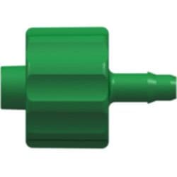 Male Luer Lock to Tube Connection 2,4mm (3/32"), Straight, PA (Polyamide), Green