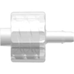 Male Luer Lock to Tube Connection 2,4mm (3/32"), Straight, PP (Polypropylene) - Animal Free, Natural