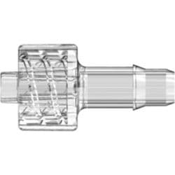 Male Luer Lock to Tube Connection 4,8mm (3/16"), Straight, PC (Polycarbonate), Clear