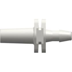 Male Luer Slip to Tube Connection 2,4mm (3/32"), Straight, PA (Polyamide), White