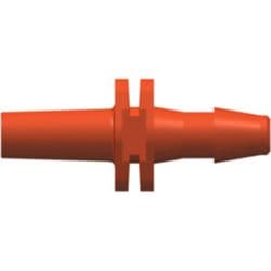 Male Luer Slip to Tube Connection 3,2mm (1/8"), Straight, PA (Polyamide), Red