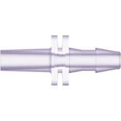 Male Luer Slip to Tube Connection 3,2mm (1/8"), Straight, PC (Polycarbonate) - Radiostable, Clear