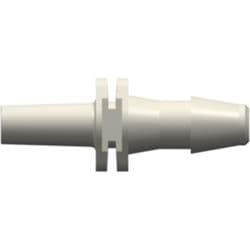 Male Luer Slip to Tube Connection 4,0mm (5/32"), Straight, ABS (Acrylonitrile butadiene styrene), White