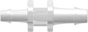 Straight Reducer, 500 Series Barb 2,4mm (3/32") ID to 500 Series Barb 1,6mm (1/16") ID, PP (Polypropylene) - Animal Free Natural