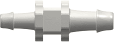 Straight Reducer, 400 Series Barb 3,2mm (1/8") ID to 500 Series Barb 2,4mm (3/32") ID, PA (Polyamide) White