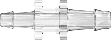 Straight Reducer, 500 Series Barb 4,8mm (3/16") ID to 500 Series Barb 4,0mm (5/32") ID, PC (Polycarbonate) Clear