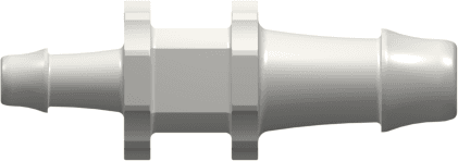 Straight Reducer, 500 Series Barb 6,4mm (1/4") ID to 500 Series Barb 4,0mm (5/32") ID, PA (Polyamide) White
