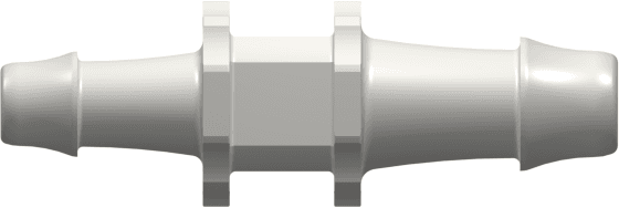Straight Reducer, 500 Series Barb 8,0mm (5/16") ID to 500 Series Barb 6,4mm (1/4") ID, PA (Polyamide) White