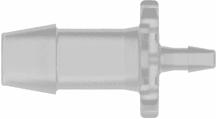 Gerades Reduzierstück, 600 Series Schlauchtülle 9,5mm (3/8") ID zu 600 Series Schlauchtülle 3,2mm (1/8") ID, PP (Polypropylene) - Tierfrei Natur