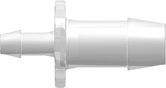 Gerades Reduzierstück, 600 Series Schlauchtülle 12,7mm (1/2") ID zu 600 Series Schlauchtülle 6,4mm (1/4") ID, PP (Polypropylene) - Tierfrei Natur