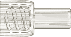Straight, Neuraxial (ISO 80369-6) Male to Tube Bond 3,1mm (.122") OD, Acrylic Clear