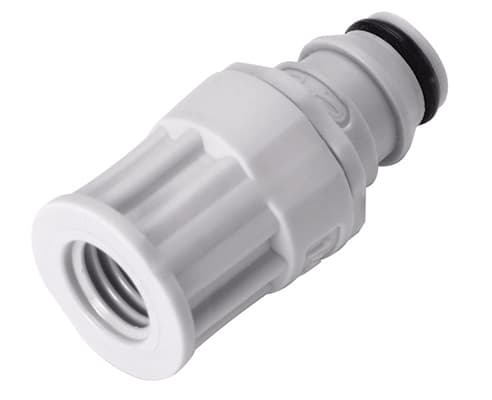 Straight, Thumb Latch - NS1 Non-Spill Series Male to UNF 1/4"-28, PP (Polypropylene) - Glass Filled Grey, 1/16" Flow