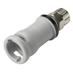 Female Quarter Turn - NS212 Non-Spill Series to  6,4mm (1/4") Tube Connection PTF (Push to Fit), Straight, PP (Polypropylene) - Glass Filled, Shut-Off